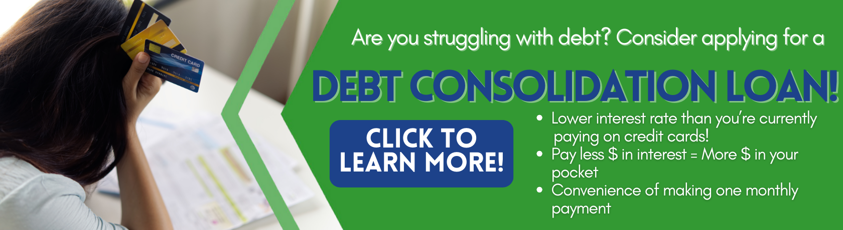 Struggling with debt? Try a debt consolidation loan! 